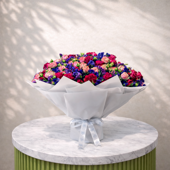 باقة فوشي ستاتسFuchsia Statice Bouquet