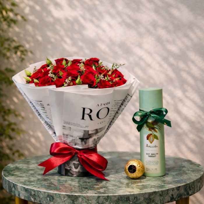 باقة ميني روز الأحمر